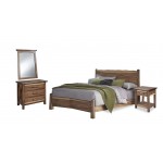 Forest Retreat King Bed, Nightstand, Chest, and Mirror by homestyles