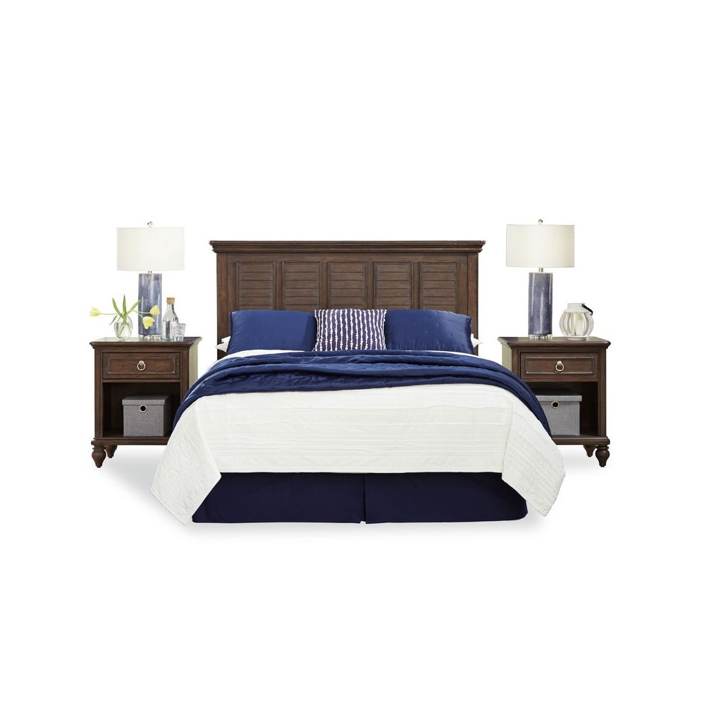 Marie Queen Headboard and Two Nightstands by homestyles