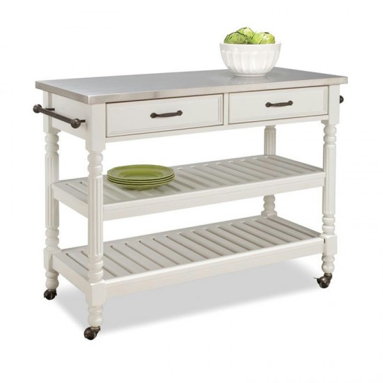 General Line Kitchen Cart by homestyles, Off-White