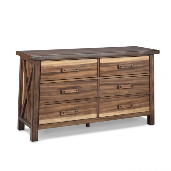 Forest Retreat King Bed, Nightstand, Dresser, and Mirror by homestyles