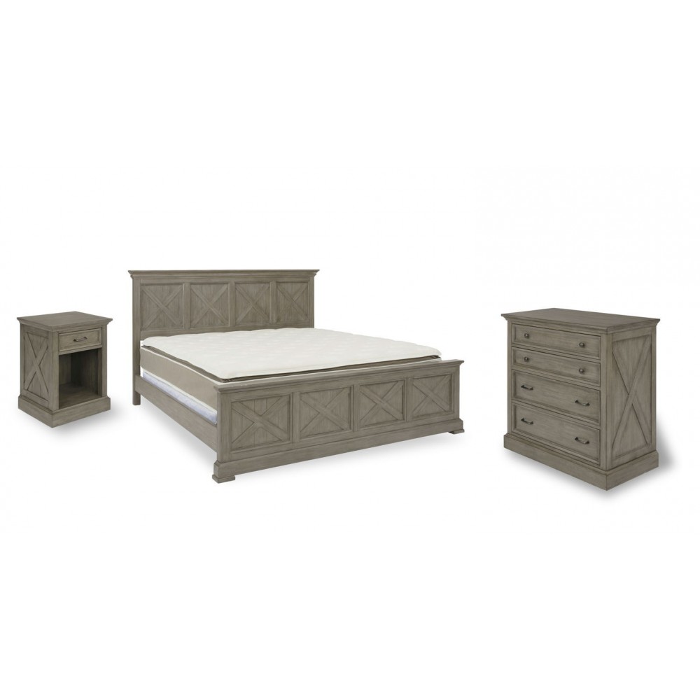 Walker King Bed, Nightstand and Chest by homestyles