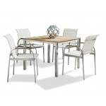 Aruba 5 Piece Outdoor Dining Set by homestyles, Off-White