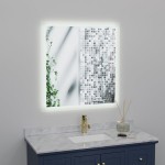 Arpella Puralite 34 in. x 36 in. LED Wall Mounted Backlit Vanity Mirror