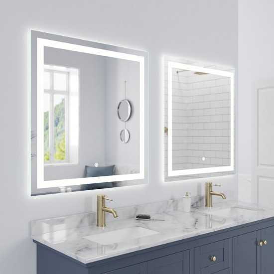 Arpella Lumina 34 in. x 36 in. LED Lighted Vanity Mirror