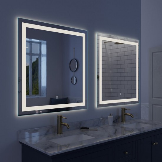 Arpella Lumina 34 in. x 36 in. LED Lighted Vanity Mirror