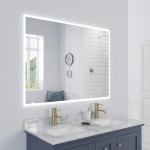 Arpella Lucent 48 in. x 36 in. Wall Mounted LED Vanity Mirror