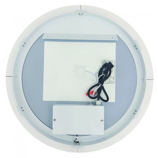 Eva 24x24 Round Perimeter Lighted Mirror with Memory Dimmer and Defogger