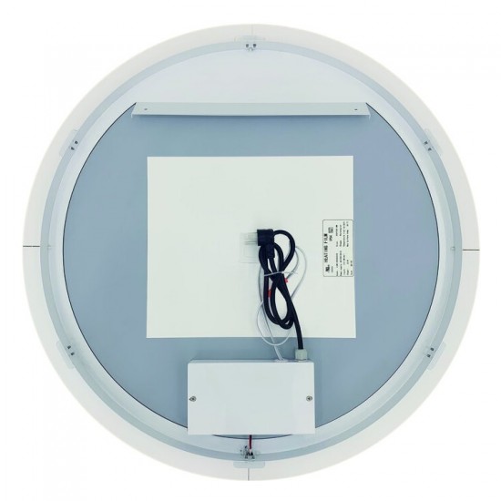 Eva 30x30 Round Perimeter Lighted Mirror with Memory Dimmer and Defogger