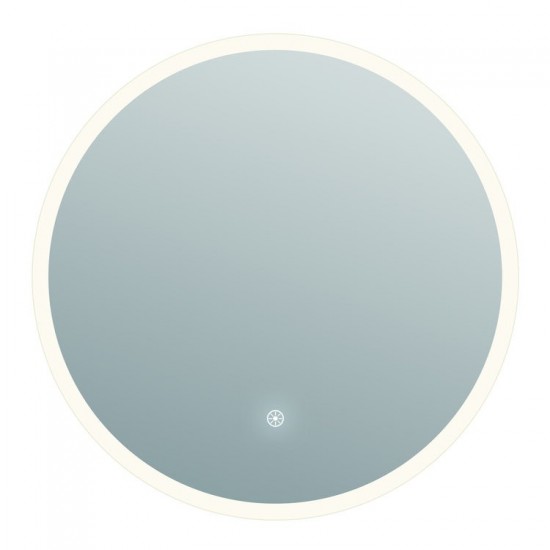 Eva 36x36 Round Perimeter Lighted Mirror with Memory Dimmer and Defogger