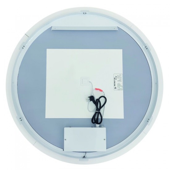 Eva 36x36 Round Perimeter Lighted Mirror with Memory Dimmer and Defogger