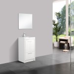 Eviva Grace 30" Glossy White Bathroom Vanity w/ White Integrated Top