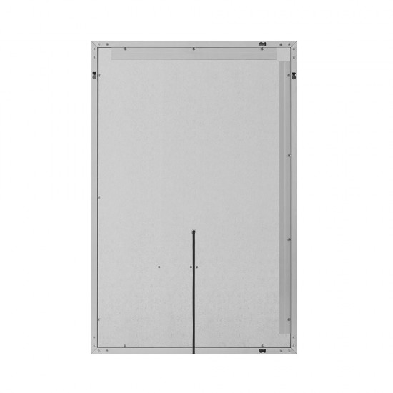 Miramar 24x36 Lighted Mirror with Dimmer and Defogger, Wall Switch Direct