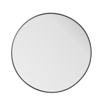 Nuova 30 in. x 30 in. Framed Round Mirror in Matte Black