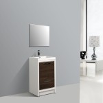 Eviva Grace 30" Gray Oak/White Bathroom Vanity w/ White Integrated Top