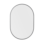 Nuova 24 in. x 36 in. Framed Oval Mirror in Matte Black