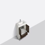 Eviva Grace 30" Gray Oak/White Bathroom Vanity w/ White Integrated Top