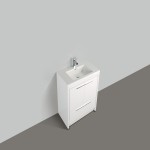 Eviva Grace 36" Glossy White Bathroom Vanity w/ White Integrated Top