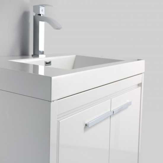 Eviva Grace 36" Glossy White Bathroom Vanity w/ White Integrated Top