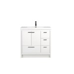 Eviva Grace 42" Glossy White Bathroom Vanity w/ White Integrated Top