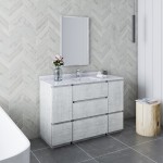 Fresca Formosa 48" Floor Standing Modern Bathroom Vanity in Rustic White