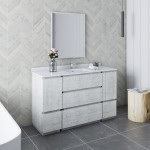 Fresca Formosa 54" Floor Standing Modern Bathroom Vanity in Rustic White