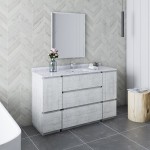 Fresca Formosa 54" Floor Standing Modern Bathroom Vanity in Rustic White