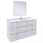 Fresca Formosa 60" Floor Standing Single Sink Bathroom Vanity in Rustic White