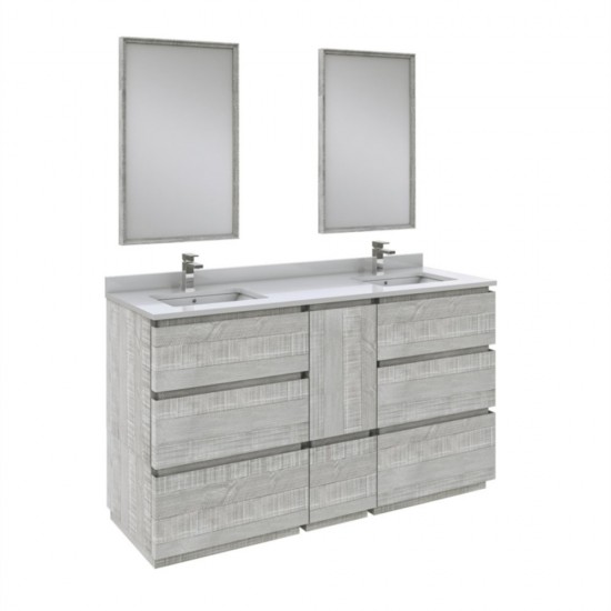 Fresca Formosa 60" Floor Standing Double Sink Modern Bathroom Vanity