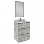 Fresca Formosa 24" Floor Standing Modern Bathroom Vanity w/ Mirror in Ash