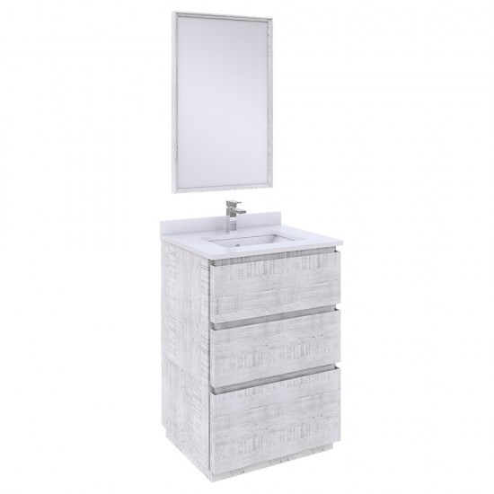 Fresca Formosa 24" Floor Standing Modern Bathroom Vanity in Rustic White