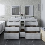 Fresca Formosa 72" Floor Standing Double Sink Bathroom Vanity in Rustic White