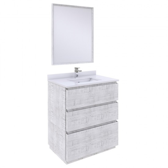 Fresca Formosa 30" Floor Standing Modern Bathroom Vanity in Rustic White