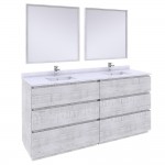 Fresca Formosa 72" Floor Standing Double Sink Bathroom Vanity in White