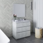 Fresca Formosa 36" Floor Standing Modern Bathroom Vanity in Rustic White