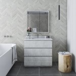 Fresca Formosa 36" Floor Standing Modern Bathroom Vanity in Rustic White