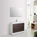 Eviva Grace 48" Gray Oak/White Bathroom Vanity w/ White Integrated Top