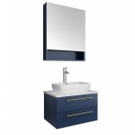 Fresca Lucera 24" Vessel Sink Bathroom Vanity w/ Medicine Cabinet