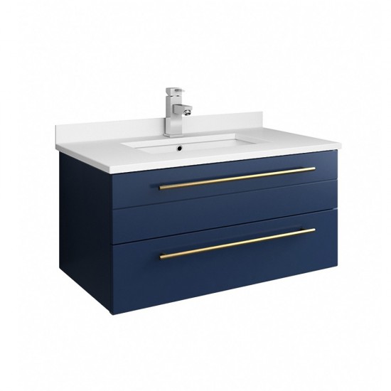 Fresca Lucera 30" Undermount Sink Bathroom Vanity w/ Medicine Cabinet