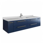 Fresca Lucera 60" Single Undermount Sink Bathroom Vanity w/ Medicine Cabinet