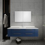 Fresca Lucera 60" Single Undermount Sink Bathroom Vanity w/ Medicine Cabinet