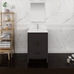 Fresca Imperia 24" Dark Gray Oak Bathroom Vanity w/ Medicine Cabinet