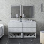 Fresca Formosa 60" Double Sink Bathroom Cabinet w/ Top & Sinks in White