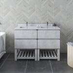 Fresca Formosa 48" Double Sink Bathroom Cabinet w/ Top & Sinks in White