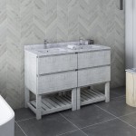Fresca Formosa 48" Double Sink Bathroom Cabinet w/ Top & Sinks in White