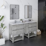 Fresca Formosa 60" Floor Standing Double Sink Bathroom Cabinet in Ash