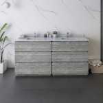 Fresca Formosa 72" Double Sink Bathroom Cabinet in Ash