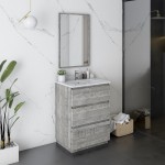 Fresca Formosa 24" Floor Standing Modern Bathroom Cabinet w/ Top & Sink in Ash