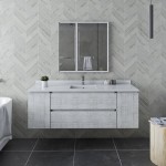 Fresca Formosa 60" Single Sink Bathroom Cabinet w/ Top & Sink in Rustic White