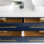 Fresca Lucera 60" Royal Blue Wall Hung Double Vessel Sink Bathroom Cabinet