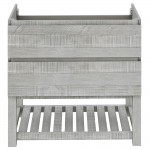 Fresca Formosa 35" Floor Standing Open Bottom Modern Bathroom Cabinet in Ash